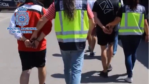 Imagen de algunos de los detenidos del colectivo/ Policía Municipal de Madrid