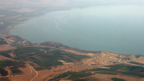 Vista del mar de Galilea.