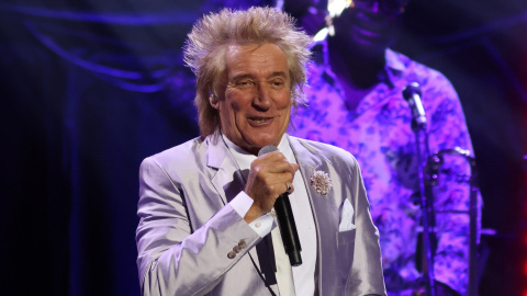 El cantante británico Rod Stewart en una actuación en Londres el pasado mes de junio.