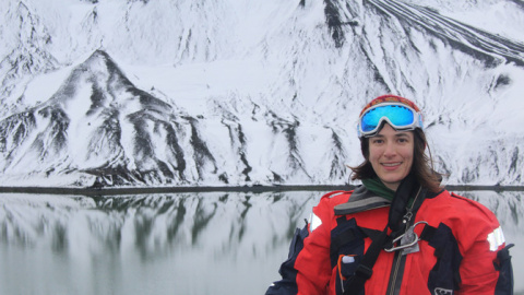 Elisenda Ballester pasa las navidades rodeada de hielo