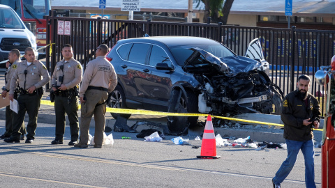 Estado del coche que ha arrollado a al menos 22 cadetes en Los Ángeles.