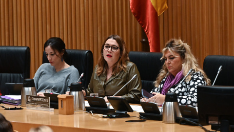 16/11/2022.- La secretaria de Estado de Igualdad, Ángela Rodríguez (c), comparece este miércoles en la Comisión Violencia Género del Congreso. EFE/ Fernando Villar