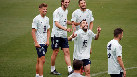 Entrenamiento de la selección española el pasado 3 de junio.