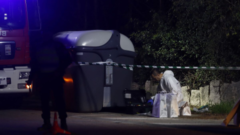 Agentes de la Policía Secreta trabajan en un polígono industrial de As Gándaras, a 23 de noviembre de 2023, en O Porriño, Pontevedra.