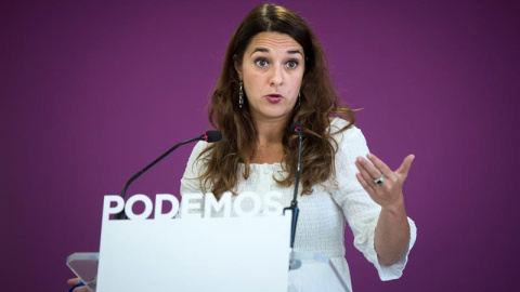 La portavoz de Podemos, Noelia Vera. - EFE