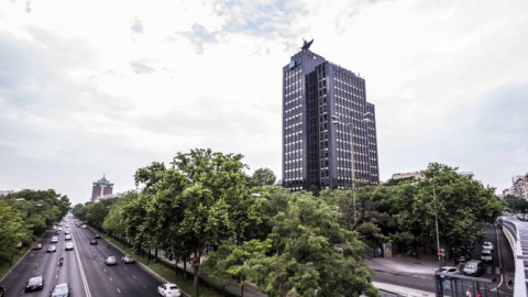 Sede de la aseguradora Mutua Madrileña en el Paseo de la Castellana de Madrid. EFE