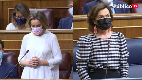 Rifirrafe de Carmen Calvo y Cuca Gamarra sobre los indultos: "PreocÃºpese de sus compaÃ±eros del PP que no van a ir a la segunda parte de la foto de ColÃ³n"