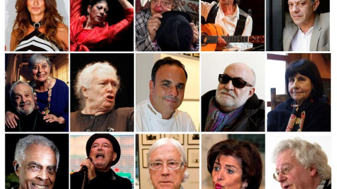 La actriz Penélope Cruz, la bailaora Manuela Carrasco,el artista de circo Tortell Poltrona,el guitarrista Pepe Habichuela,el director de teatro Lluís Pasqual,el escenógrafo Ezio Frigerio y la figurinista Franca Squarciapino,la actriz Margar