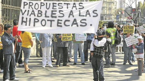 Manifestación en Madrid contra los fraudes hipotecarios. EFE/Víctor Ilerena