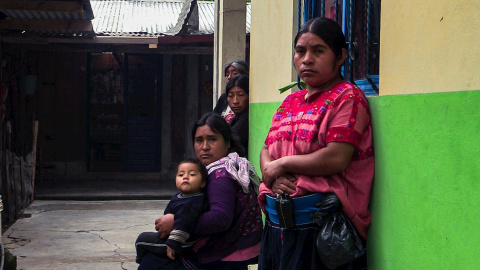 Vista de indígenas tzotziles el 4 de octubre de 2021, en el municipio de Aldama en el estado de Chiapas.