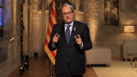 Quim Torra, durant el seu discurs institucional de l'11 de setembre. GENERALITAT