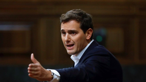 El líder de Ciudadanos, Albert Rivera, en una imagen de archivo en el Congreso de los Diputados.- EFE