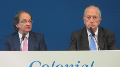 El consejero delegado de Colinal, Pere Viñolas (i), y el presidente de la inmobiliaria, Juan José Brugera (d). E.P.