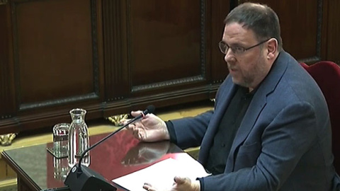 El exvicepresident de la Generalitat Oriol Junqueras, en el Tribunal Supremo. / EP