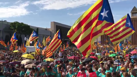 A punto de empezar la manifestaciÃ³n de la ANC por la Diada