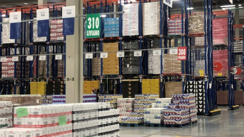 Interior del Bloque Logístico de Mercadona en Getafe (Madrid).