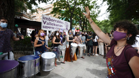 Concentración convocada este martes para evitar que se borre el mural dedicado a seis mujeres del distrito de Villa de Vallecas.