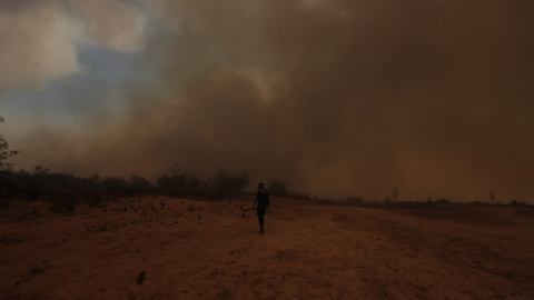 Una nube de humo ocasionada por incendios  en Viña del Mar (Chile), a 4 de febrero de 2024.