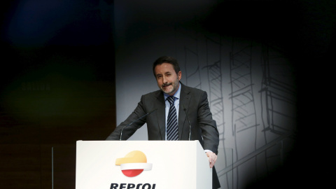 El consejero delegado de Repsol Josu Jon Imaz durante la presentación del plan estratégico de la petrolera para el periodo 2016-2020.  REUTERS/Susana Vera