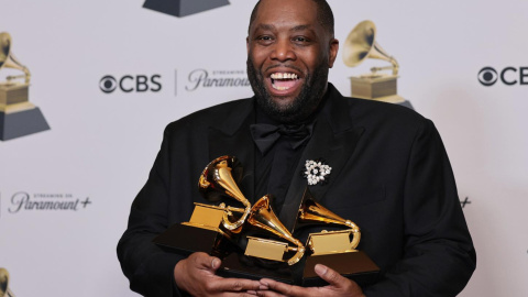 El rapero Killer Mike en la alfombra roja de los Grammy, en Los Ángeles, a 4 de enero de 2024.