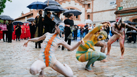 14-09-2019.- El movimiento mundial fundado en 2018 celebra en Madrid una 'performance' que representa el ‘Funeral para las especies’.