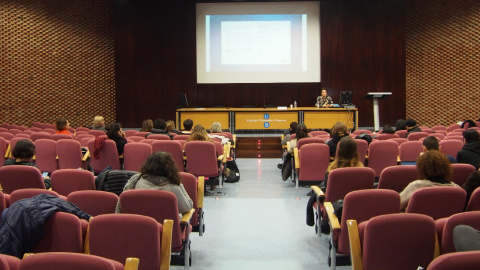 I Jornada sobre la situació de les dones en el sector cultural, organitzada per la Universitat de Barcelona. Queralt Castillo Cerezuela.