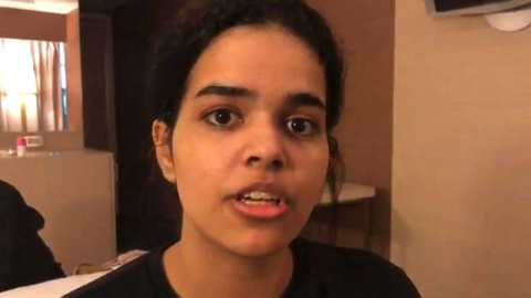 La joven saudí Rahaf Mohammed Al-Qunun, de 18 años. AFP