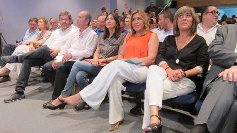 La presidenta de Andalucía, Susana Díaz, en L'Hospitalet. / EP