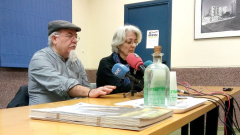 Roda de premsa amb el president de l'Associació de Veïns de Ciutat Meridiana, Filiberto Bravo, i la presidenta de la FABV, Ana Menéndez. @FAVBcn