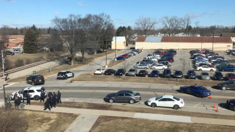 El lugar del tiroteo en la Universidad Central de Michigan. REUTERS