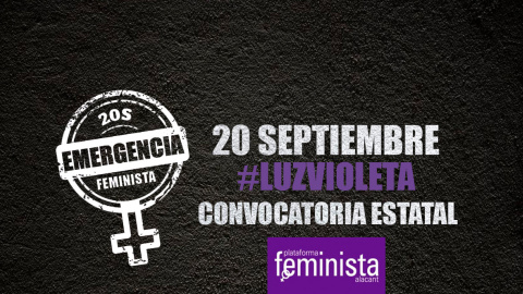 Cartel de la llamada a movilizaciones el próximo 20 de septiembre