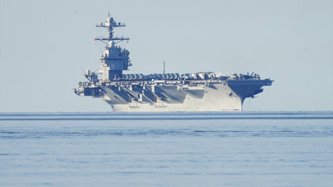 EEUU manda el portaaviones USS Gerald R. Ford Carrier Strike Group al Mediterráneo oriental como muestra de apoyo a Israel. Imagen de Archivo.