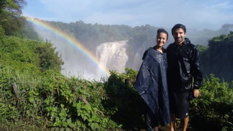 Imagen cedida por Adrià y Sonia, estancados en Zambia y sin vuelos para España.