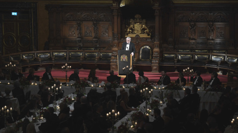 El presidente de la Comisión Europea, Jean-Claude Juncker, en un discurso durante una recepción en el Ayuntamiento de Hamburgo (norte de Alemania). REUTERS/Fabian Bimmer