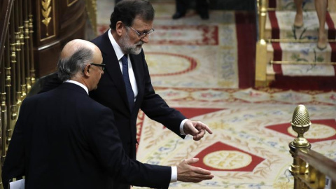 Montoro con Rajoy en el Congreso.