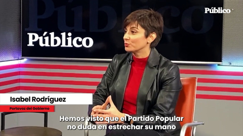 Isabel RodrÃ­guez: "Estrechar la mano como hace el PP con la ultraderecha es un riesgo para la democracia"