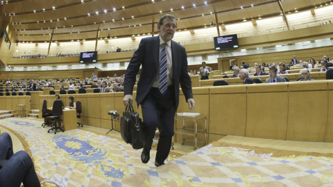 El presidente del Gobierno, Mariano Rajoy, en el Senado.- EFE