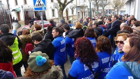 Manifestación de los funcionarios de los juzgados gallegos.