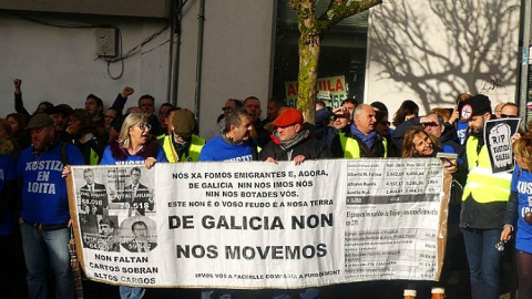 Manifestación de los funcionarios de los juzgados gallegos.