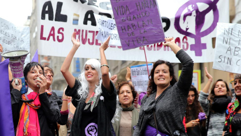 El Movimiento Feminista de Madrid celebró el  'El eventazo' para dar a conocer la huelga feminista. EFE