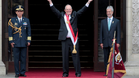 El nuevo presidente de Perú, Pedro Pablo Kuczynski, tras jurar el cargo. REUTERS/Guadalupe Pardo