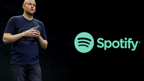 El CEO de Spotify, Daniel Ek, durante una conferencia en Nueva York, a 20 de mayo de 2015.