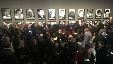 Inauguració de l'obra 'Presos Polítics', aquest dijous al Museu de Lleida. Mònica Mombiela