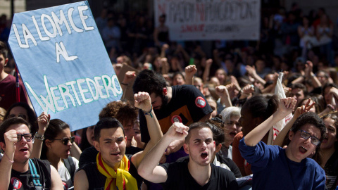 Imagen de una manifestación en contra de la LOMCE/EFE