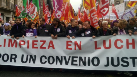 Columna de treballadores de la llar / CCOO