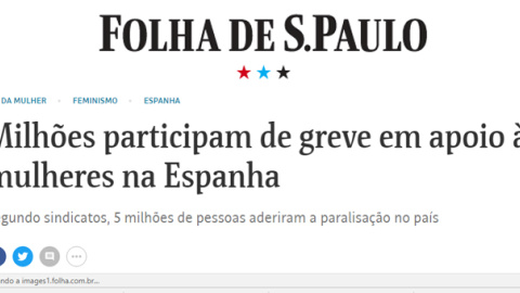 Noticia publicada en la 'Folha de Sao Paulo'.