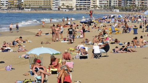 Playa de Las Canteras, en Las Palmas de Gran Canaria.- EFE