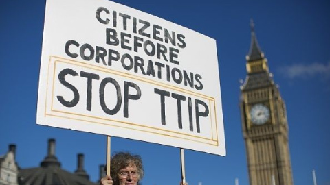 Manifestación contra TTIP.- AFP.