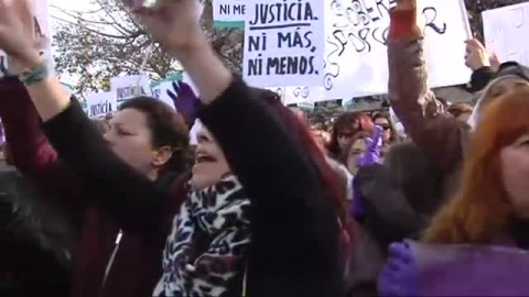 Feministas de toda AndalucÃ­a se concentran ante el parlamento andaluz