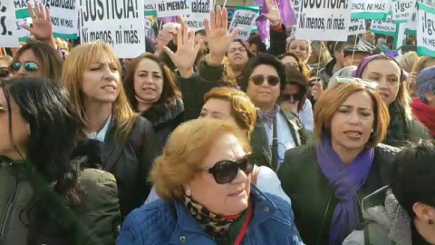 Miles de personas se concentran ante el Parlamento andaluz